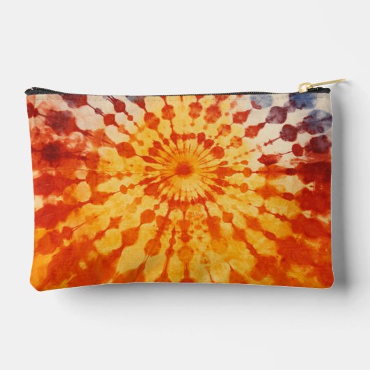 Red Orange Blue Gefärbte Krawatte Zubehörtasche (Rückseite)