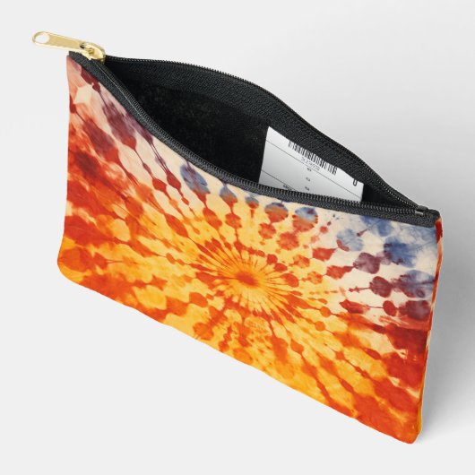 Red Orange Blue Gefärbte Krawatte Zubehörtasche (Offen)