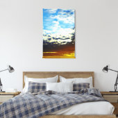 Red Orange Blue Sunset mit Wolken Leinwanddruck (Insitu (Schlafzimmer))