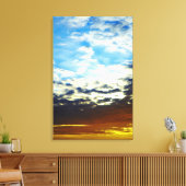 Red Orange Blue Sunset mit Wolken Leinwanddruck (Insitu (Wohnzimmer))
