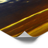 Red Orange Blue Sunset mit Wolken Poster (Ecke)