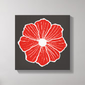 Red Orange Blume Art Leinwand (Vorderseite)