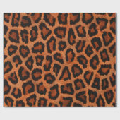 Red Orange Brown Black Leopard Animal Print Geschenkpapier (Flach)