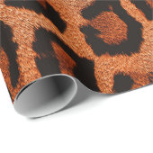 Red Orange Brown Black Leopard Animal Print Geschenkpapier (Rolleneckpunkt)