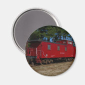 Red & Orange Caboose Magnet (Vorderseite/Rückseite)
