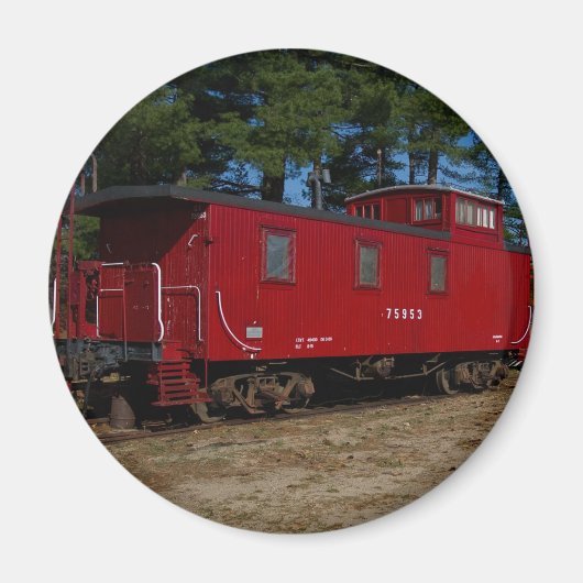 Red & Orange Caboose Magnet (Vorne)