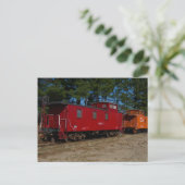 Red & Orange Caboose Postkarte (Stehend Vorderseite)