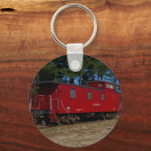 Red & Orange Caboose Schlüsselanhänger (Vorderseite)