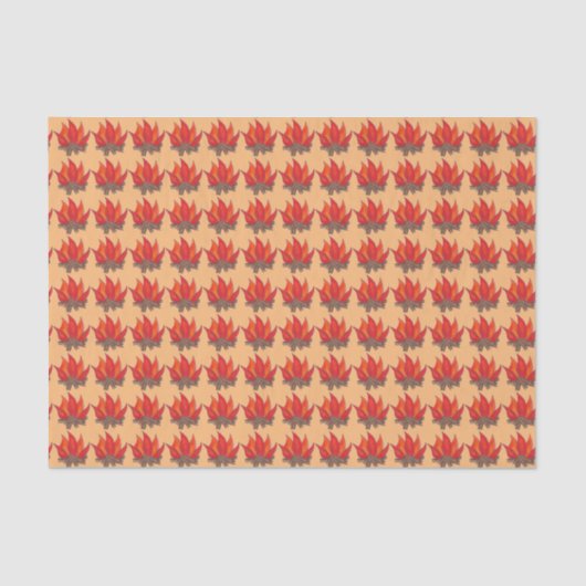 Red Orange Camping Campfire Summer Camp Seidenpapier (Vorderseite)