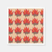 Red Orange Camping Campfire Summer Camp Serviette (Vorderseite)