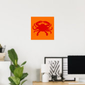 Red Orange Crab Poster (Heimbüro)