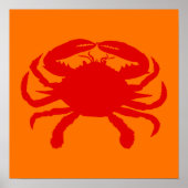 Red Orange Crab Poster (Vorne)