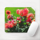Red Orange Dhalia Mouse Pad Mousepad (Mit Mouse)
