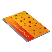 Red Orange Dots and Lines Fun Custom Notebook Notizblock (Rechte Seite)