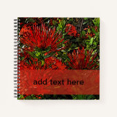 Red Orange Firebush Pflanze Notizblock (Vorderseite)