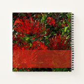 Red Orange Firebush Pflanze Notizblock (Rückseite)