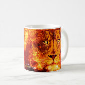 Red Orange Flaming Lion of Judah Kaffeetasse (VorderseiteRechts)