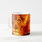 Red Orange Flaming Lion of Judah Kaffeetasse (Vorderseite Links)
