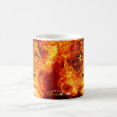 Red Orange Flaming Lion of Judah Kaffeetasse (Mittel)