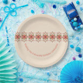 Red Orange Floral Pappteller (Party)