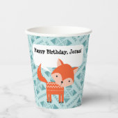Red Orange Fox Personalisiert Paper Partys Cup Pappbecher (Vorderseite)
