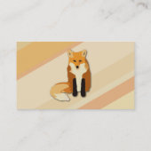 Red Orange Fox Visitenkarte (Rückseite)