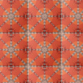 Red Orange Gray Ethnic Bohemisch Folk Art Muster Fliese