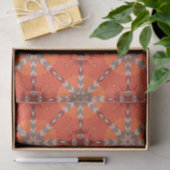 Red Orange Gray Ethnic Bohemisch Folk Art Muster Seidenpapier (Geschenk)