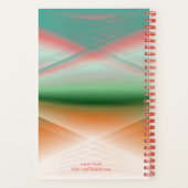 Red Orange & Green Abstrakt Art Notebook Notizblock (Rückseite)