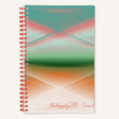 Red Orange & Green Abstrakt Art Notebook Notizblock (Vorderseite)
