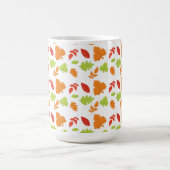 RED ORANGE GREEN AUTUMN LEAVES KAFFEETASSE (Mittel)