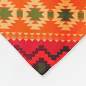 Red Orange Green Aztec Fleecedecke (Ecke)