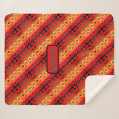 Red Orange Green Aztec Sherpadecke (Vorderseite (Horizontal))