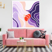 Red Orange - Große Canvas Print Leinwanddruck (Insitu (Wohnzimmer))
