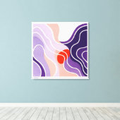 Red Orange - Große Canvas Print Leinwanddruck (Insitu (Holzboden))