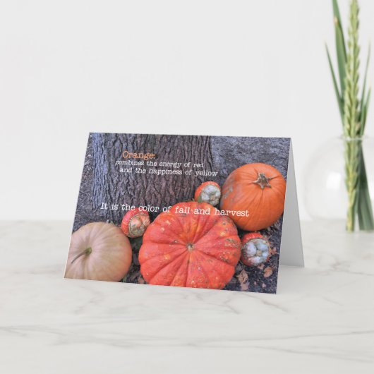 RED ORANGE Grußkarte Dankeskarte (Vorderseite)