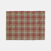 Red Orange Kariert Sand Fleece Blanket (Vorderseite (Horizontal))