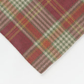 Red Orange Kariert Sand Fleece Blanket (Ecke)