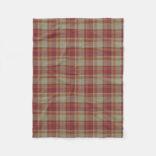 Red Orange Kariert Sand Fleece Blanket (Vorderseite)