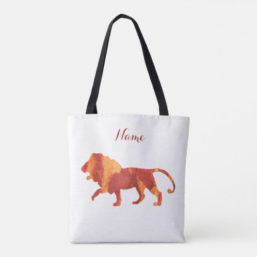 Red Orange Lion Art Tasche (Rückseite)