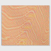 Red Orange Moiré Streifen Optische Illusion Abstra Geschenkpapier (Flach)