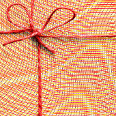 Red Orange Moiré Streifen Optische Illusion Abstra Geschenkpapier