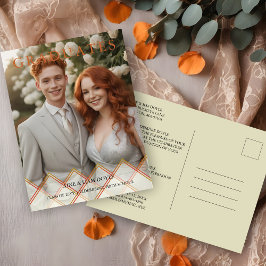 Red Orange Overlay Transparency Shapes Photo Grads Postkarte