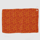 Red Orange Paisley Golf Handtuch (Horizontal)