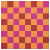 Red Orange Pink Checkered Pattern Design  Stoff (Muster)