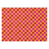 Red Orange Pink Checkered Pattern Design  Tischdecke (Vorderseite (Horizontal))