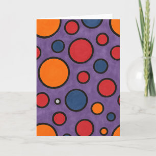 Red & Orange Polka-Dot Gruß Karte