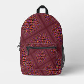 Red, Orange & Purple Geometric Art Bedruckter Rucksack (Vorderseite)