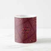 Red, Orange & Purple Geometric Art Kaffeetasse (Mittel)