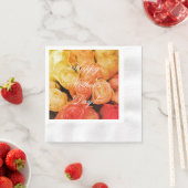 Red Orange Rose Benutzerdefiniert Text glücklich M Serviette (Beispiel)